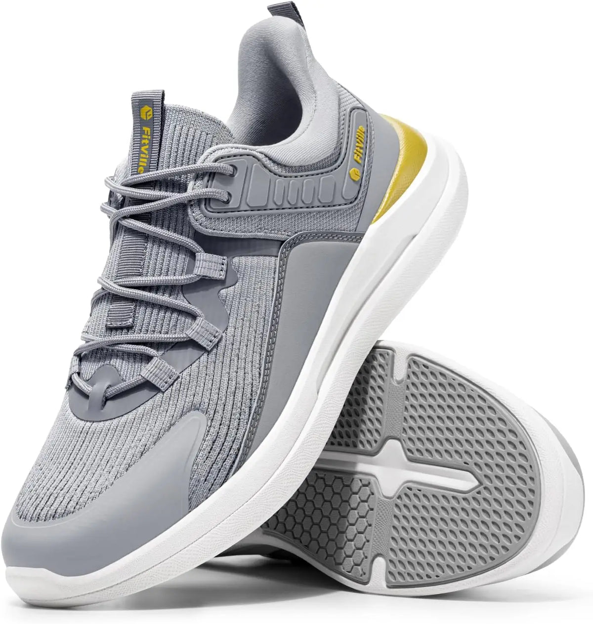 Fitville Men Wide Arch Support Walking Sneakers With Cushion