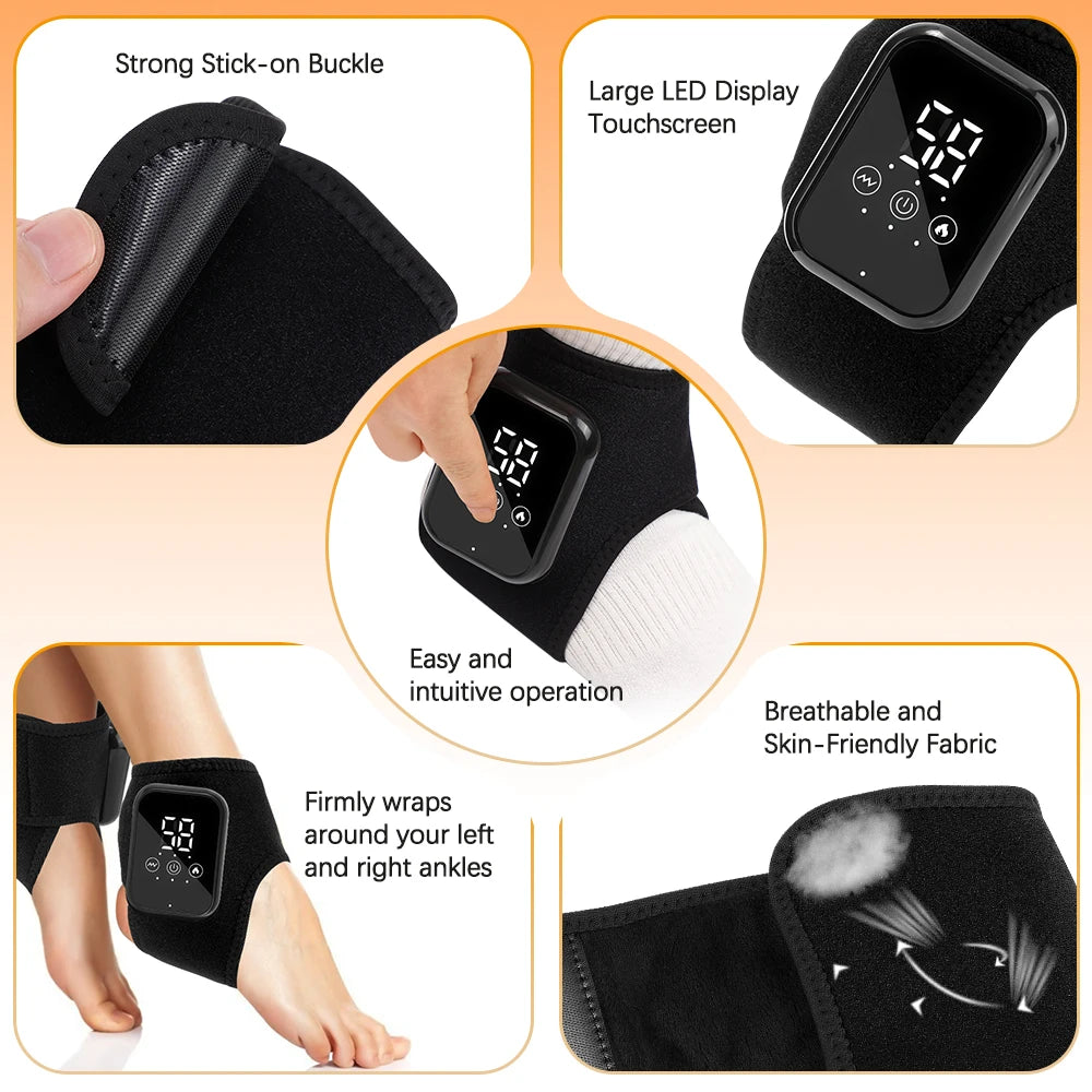 Hailicare Electric Heated Ankle Brace With Three Heat Settings