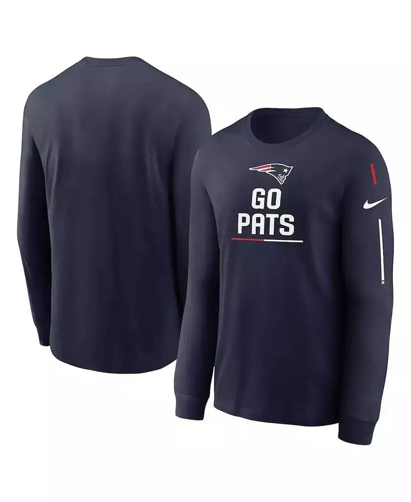Nike | Men's Navy New England Patriots Team Slogan Long Sleeve T-shirt