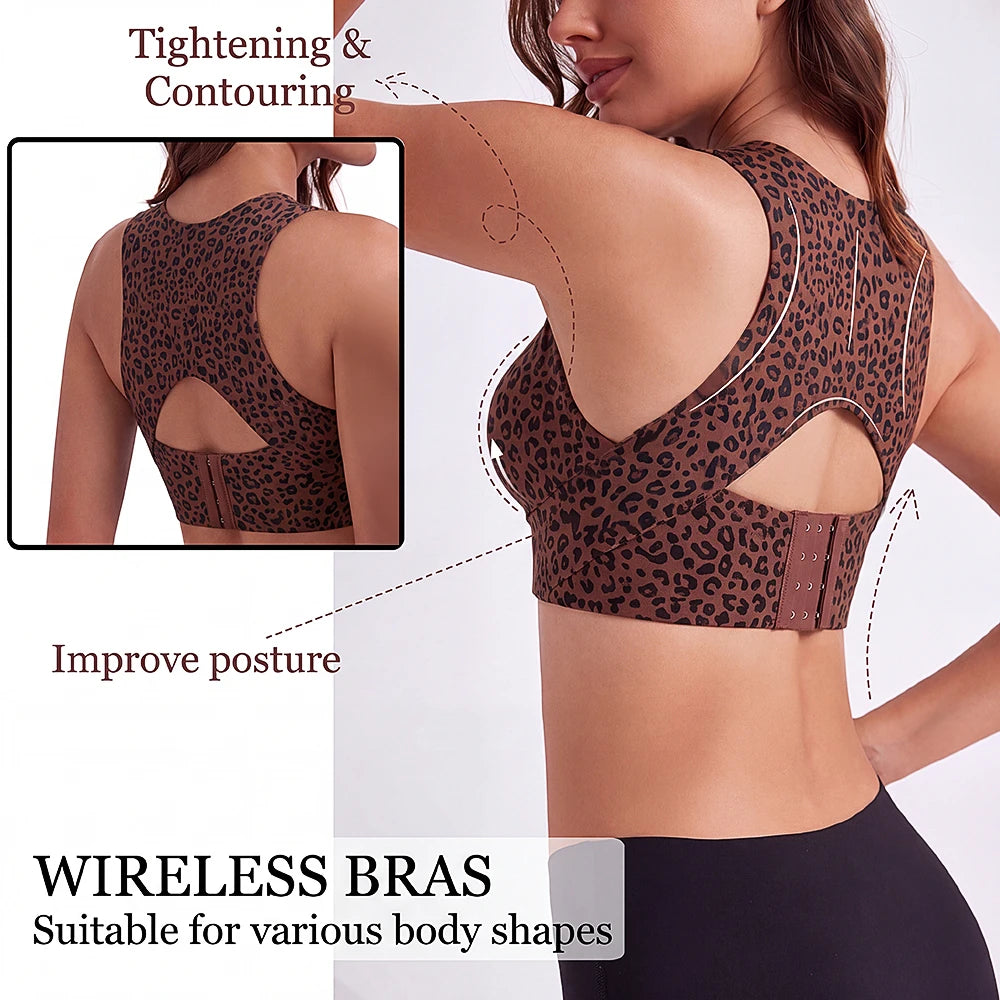 Breathable Jelly Sports Bra With Posture Support For Yoga