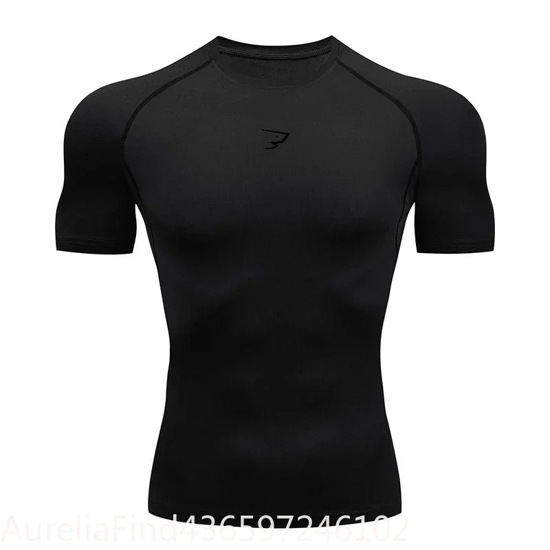 Short Sleeve Compression Shirt For Running Gym And Fitness Training
