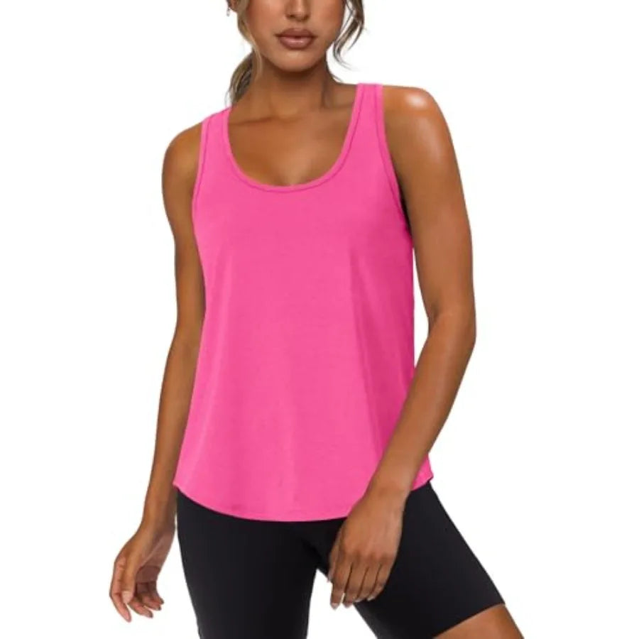 WIHOLL Womens Sleeveless Racerback Workout Tank Top Gym Yoga