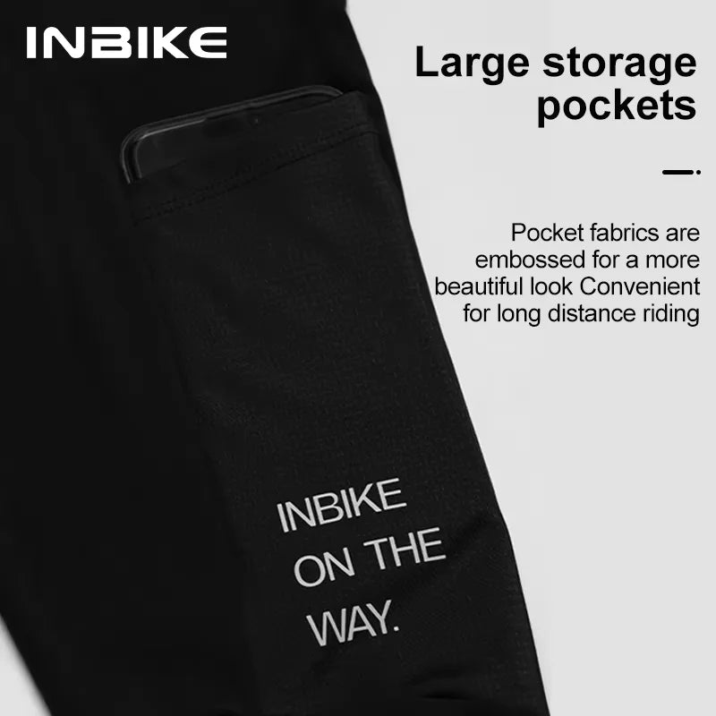 INBIKE Men's Thermal Fleece Cycling Bib Pants With Gel Padding