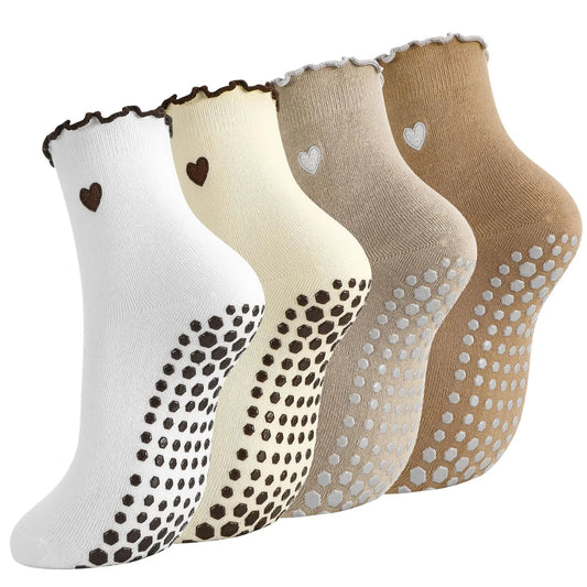 Non-Slip Pilates Grip Socks With Silicone Dots For Yoga Ballet