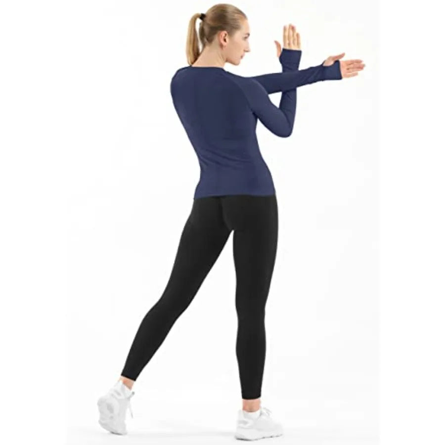 Seamless Women's Workout Top Breathable Long Sleeve Yoga Shirt