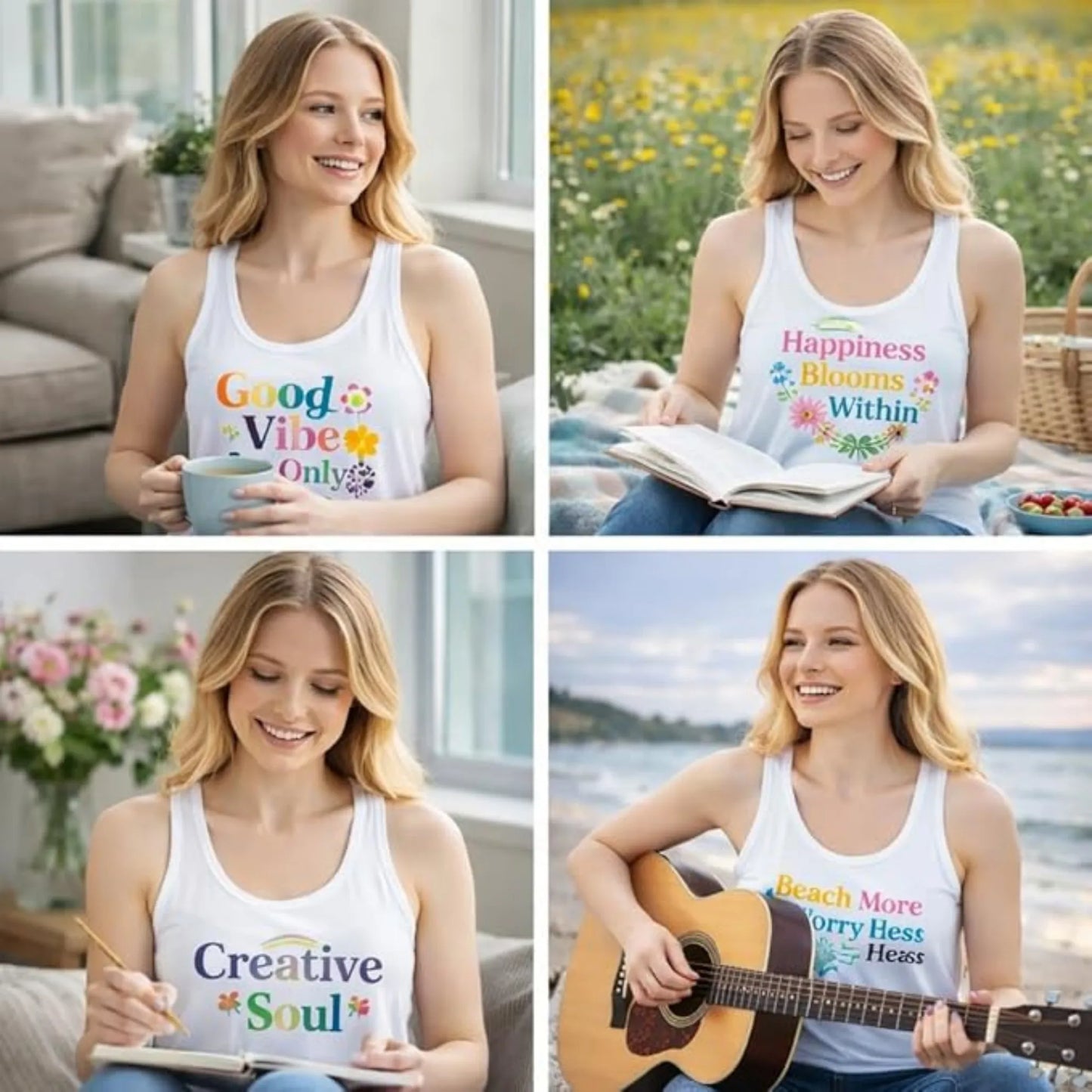 Custom Text Racerback Tank Top for Women Personalize Your Own