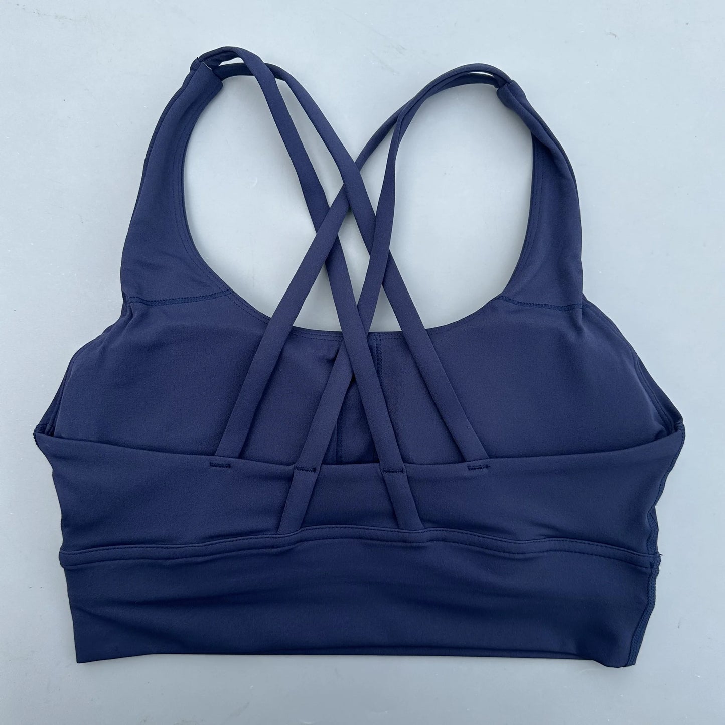 Cross Back Womens Breathable Fitness Bra Top With Chest Pad Nylon