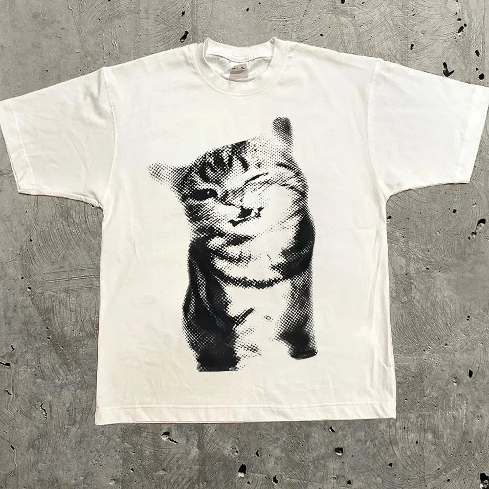 Vintage Harajuku Letter Graphic Tshirt Women Streetwear Top