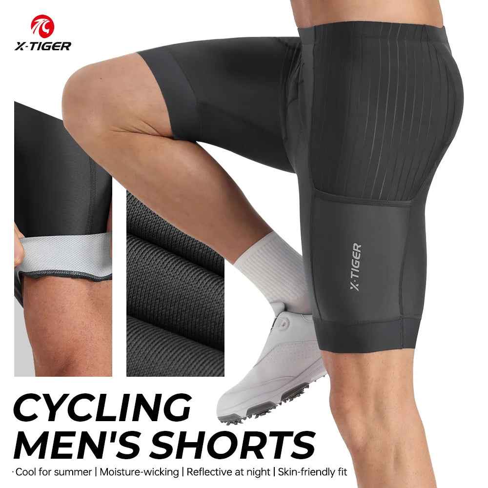 X-Tiger Men Quick Dry Padded Cycling Shorts For MTB