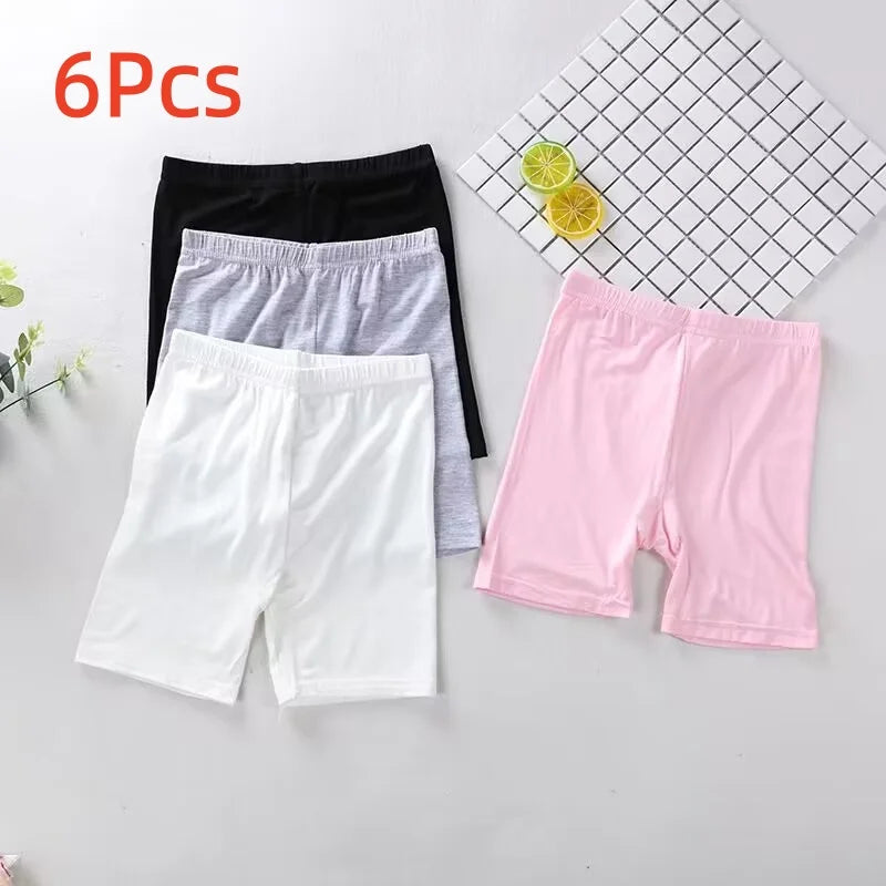 Girls Summer Solid Leggings Beach Shorts For Ages 2-12