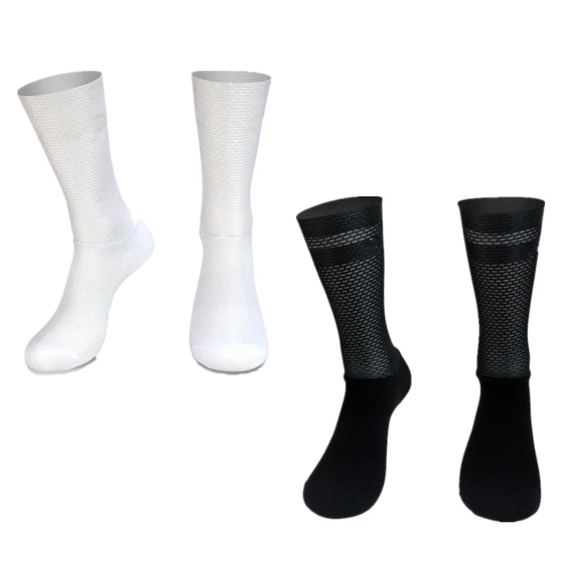 Aero New Team Pro Anti Socks Slip Silicone Cycling Socks Men Bicycle Sport Running Bike Socks Calcetines Ciclismo