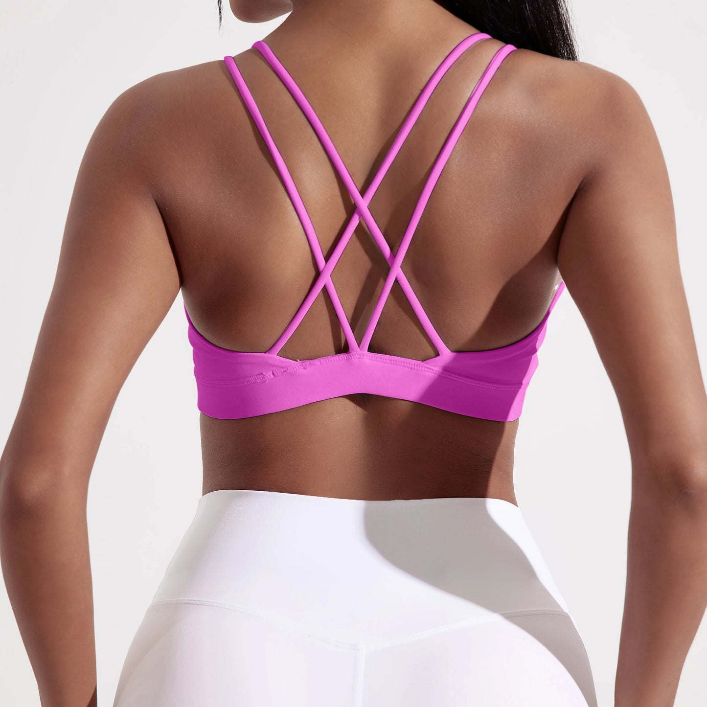 Women Cross Sports Bra With Chest Pad For Gym Yoga And Training