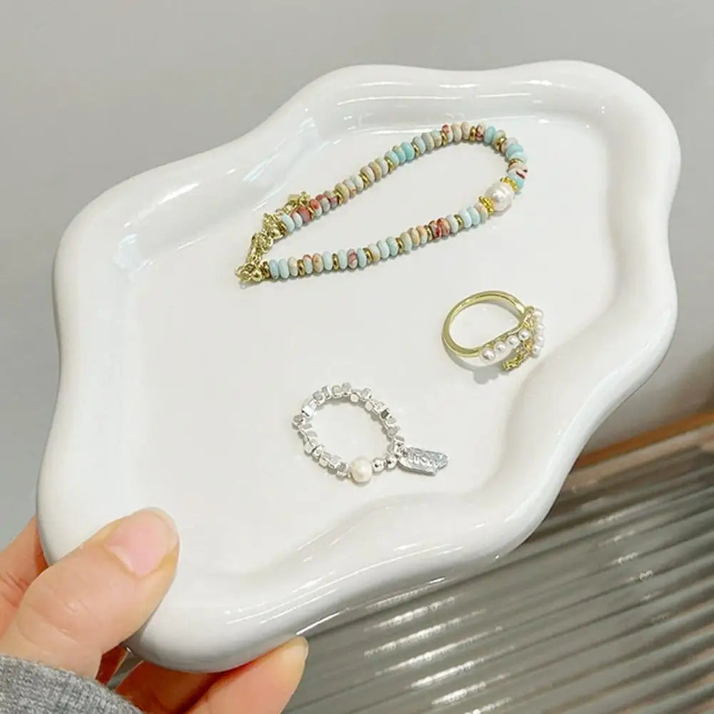 Cloud Shape Jewelry Storage Tray Plastic Display Plate