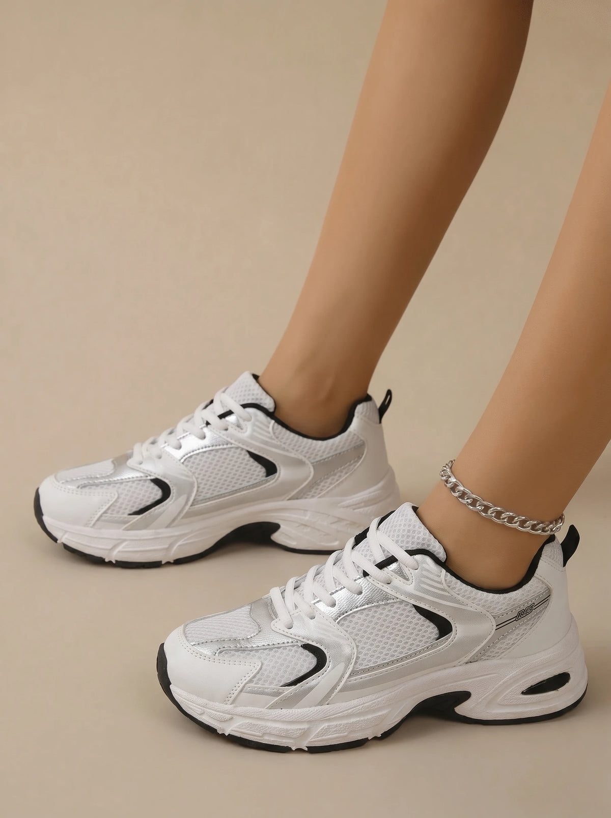 Womens Retro Platform Sneakers Lace Up Casual Walking Trainers