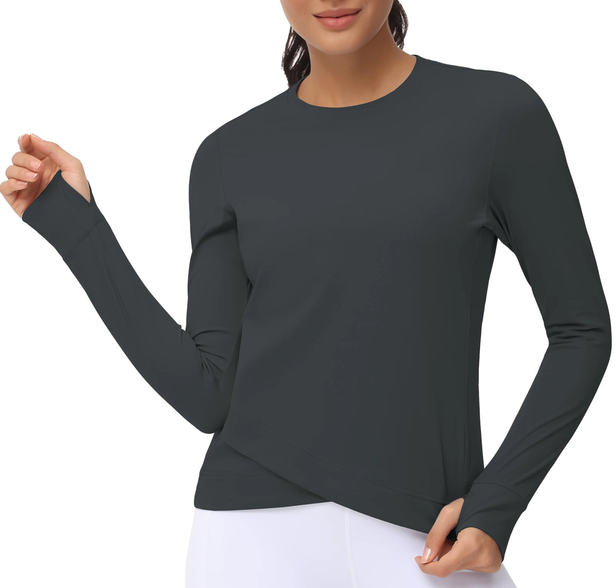 The Gym People Womens Long Sleeve Compression Athletic Workout Top