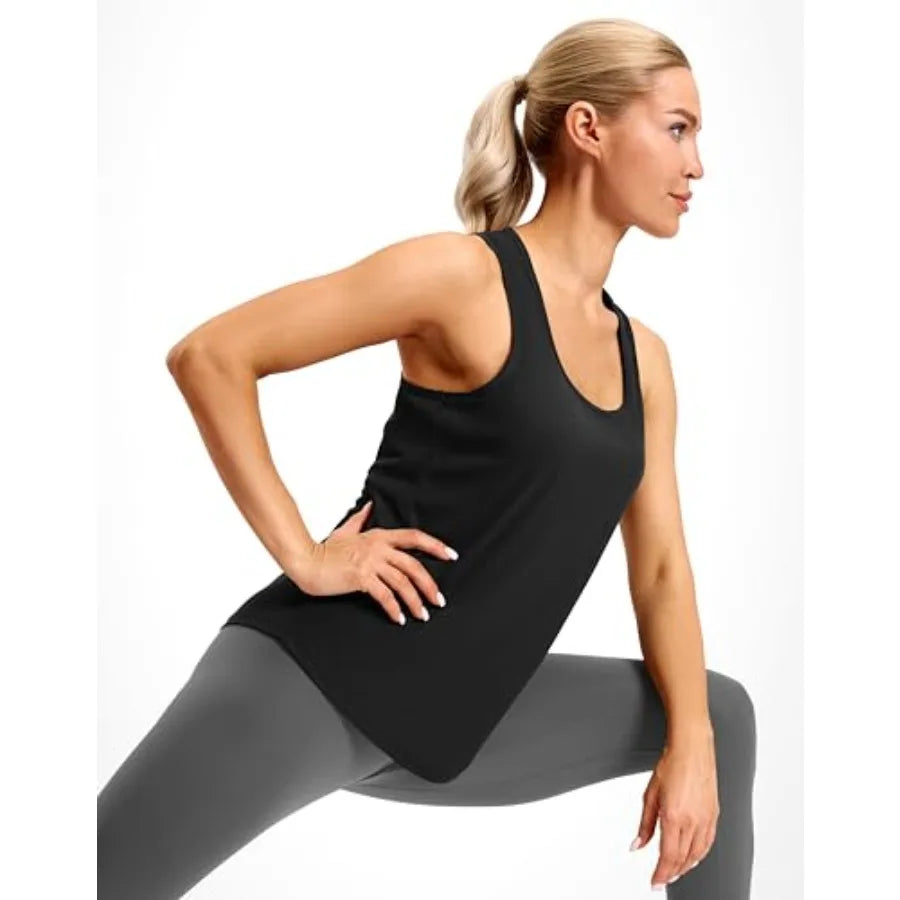 SANTINY Women's Racerback Workout Tank Top For Gym Yoga