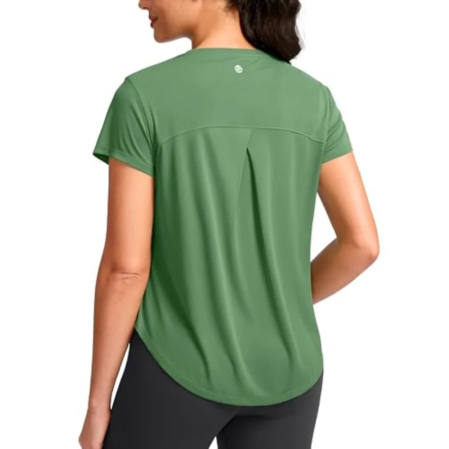 G Gradual Women's Lightweight Quick-Dry Workout Top For Yoga Running