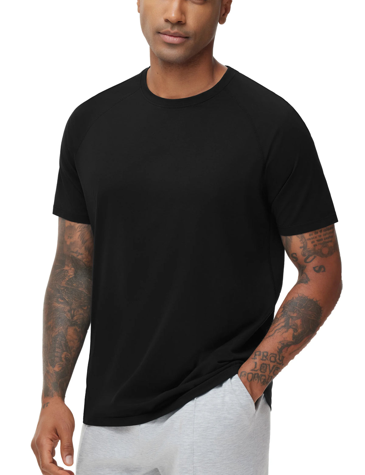 The Gym People Men's Short Sleeve UPF 50 Running Shirt