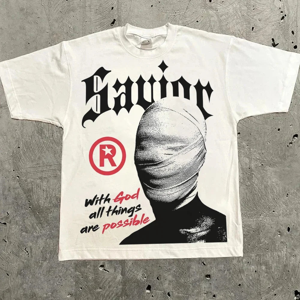 Vintage Harajuku Letter Graphic Tshirt Women Streetwear Top