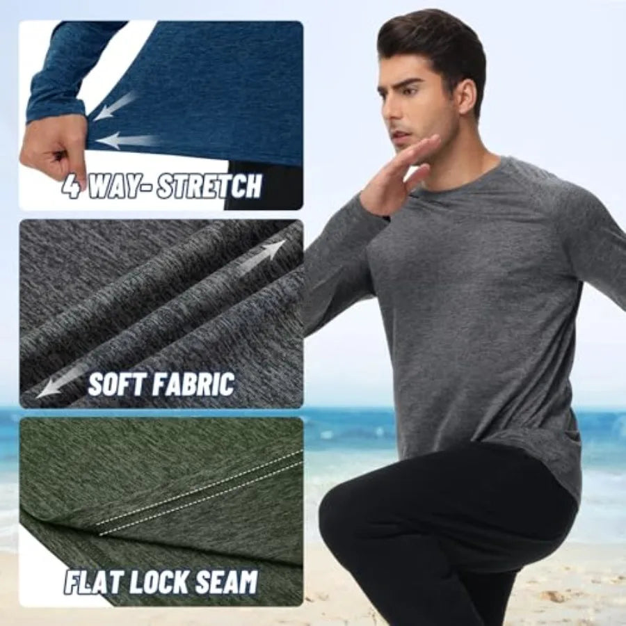 Men's Quick Dry Moisture Wicking UV Protection Long Sleeve Shirts