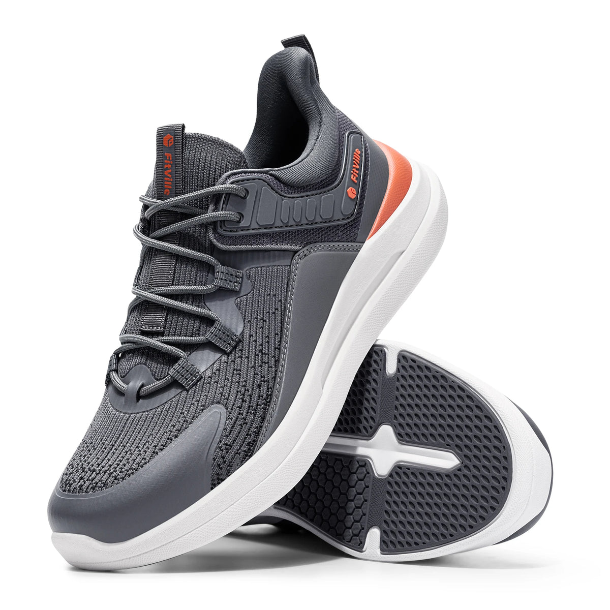 Fitville Men Wide Arch Support Walking Sneakers With Cushion
