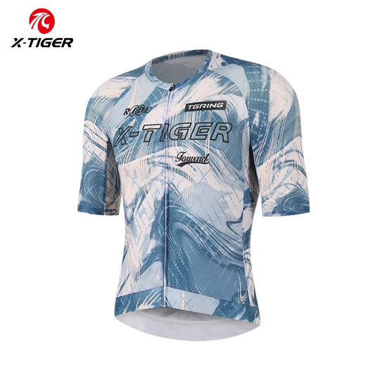 X-TIGER Men's Short Sleeve Antibacterial Sweat Wicking Cycling Jersey