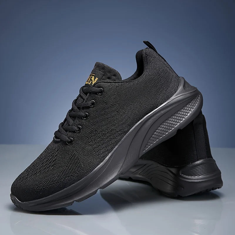 Unisex Lightweight Knit Mesh Athletic Sneakers With Shock Absorption