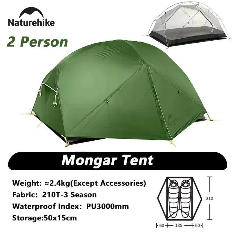 Naturehike Mongar Two Person Tent Ultralight Waterproof Nylon